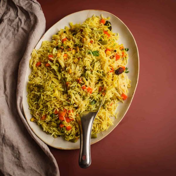 Veg Pulao with Curd